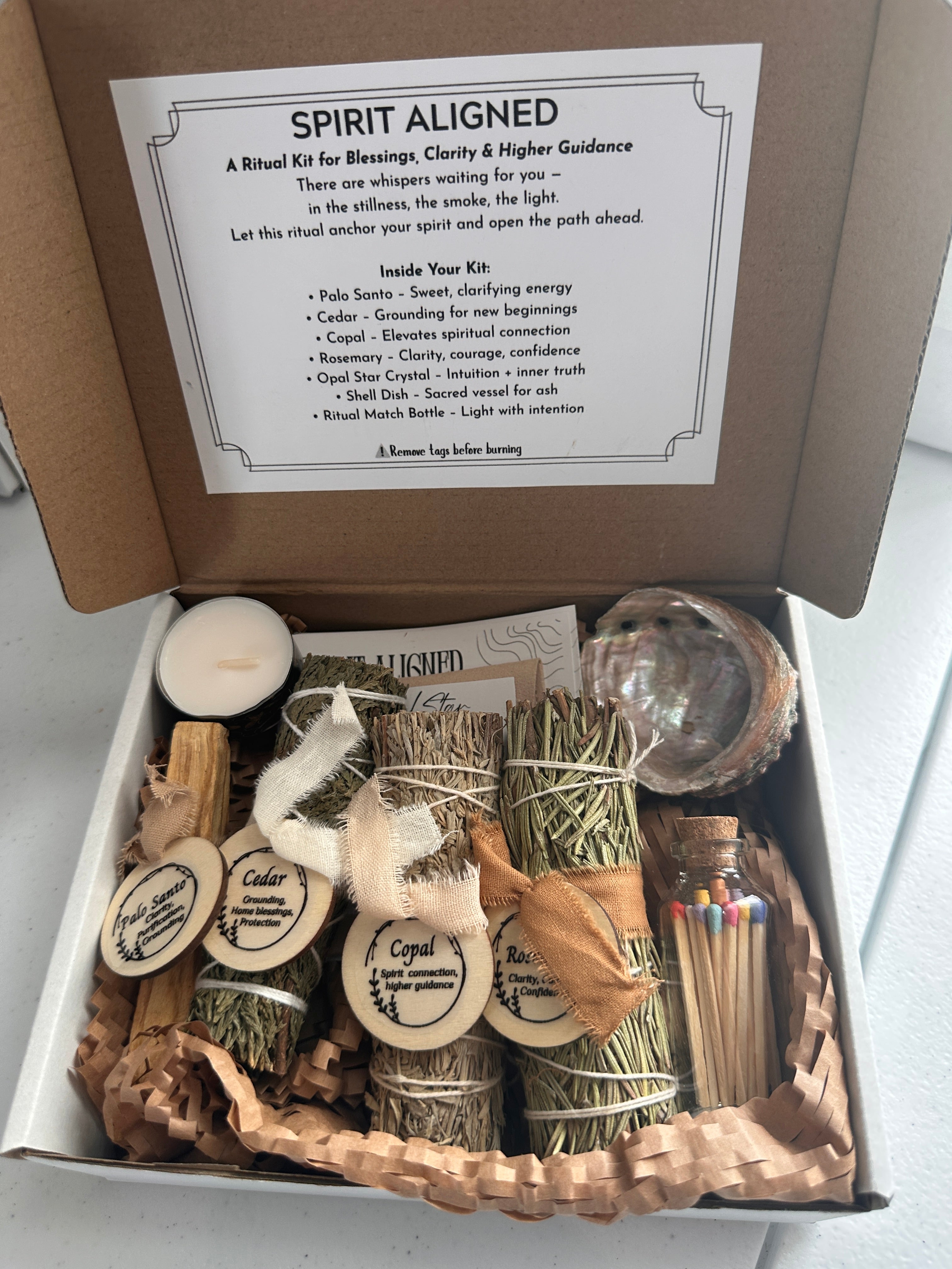 SPIRIT ALIGNED Energy Ritual Kit for Clarity, Blessings & Higher Guidance